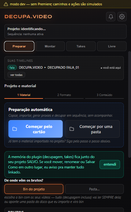 Tela atual da etapa Cópia segura